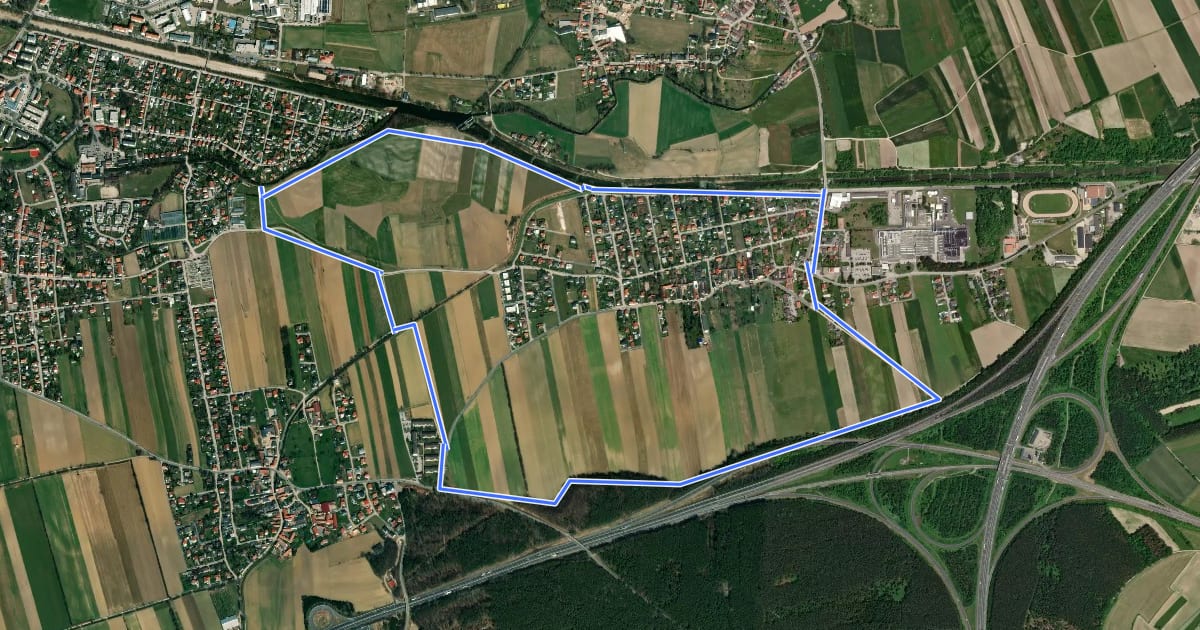 Маршрут Rundwanderwege Natschbach - Loipersbach - Lindgrub L1 на спутниковом снимке