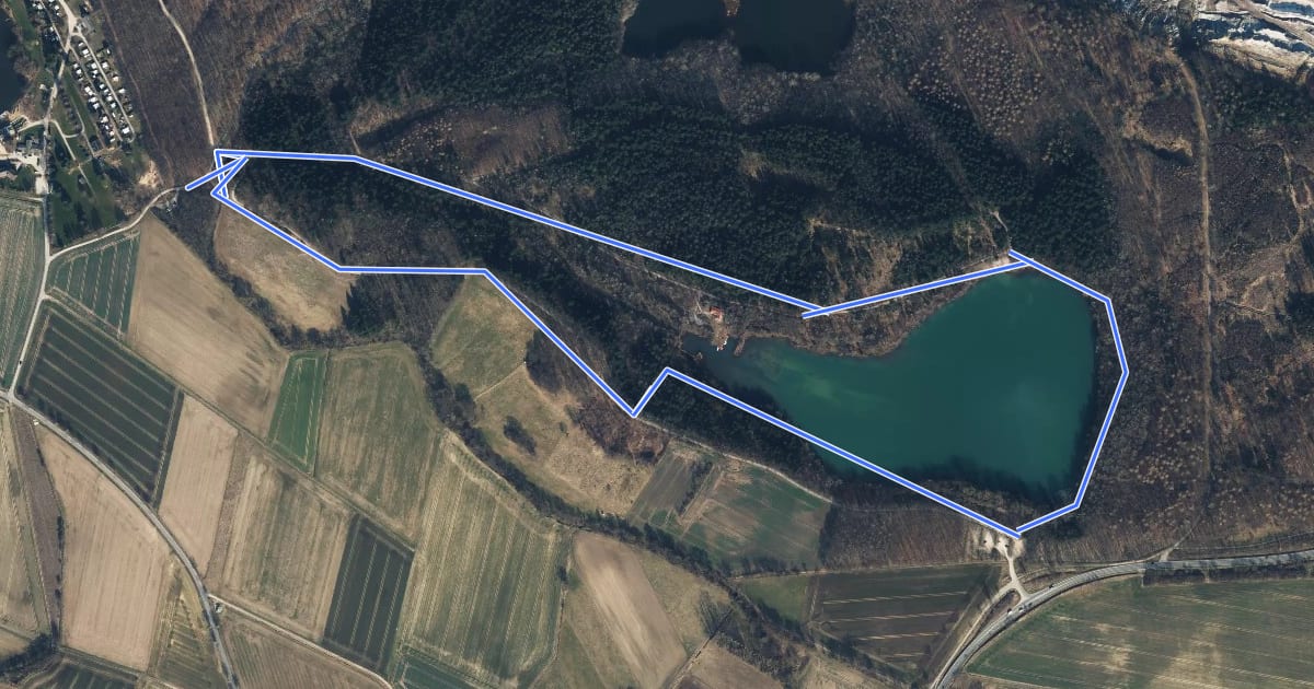 Маршрут Rundweg 01 um Bruchsee bei Duingen на спутниковом снимке