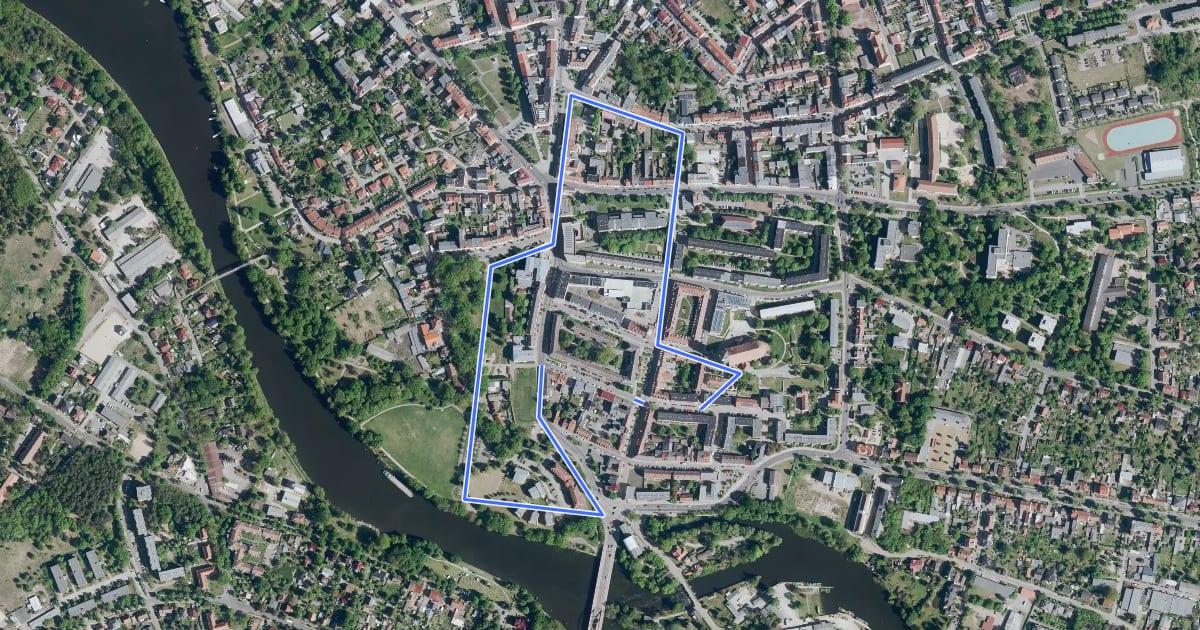 Маршрут Rundweg 1 на спутниковом снимке