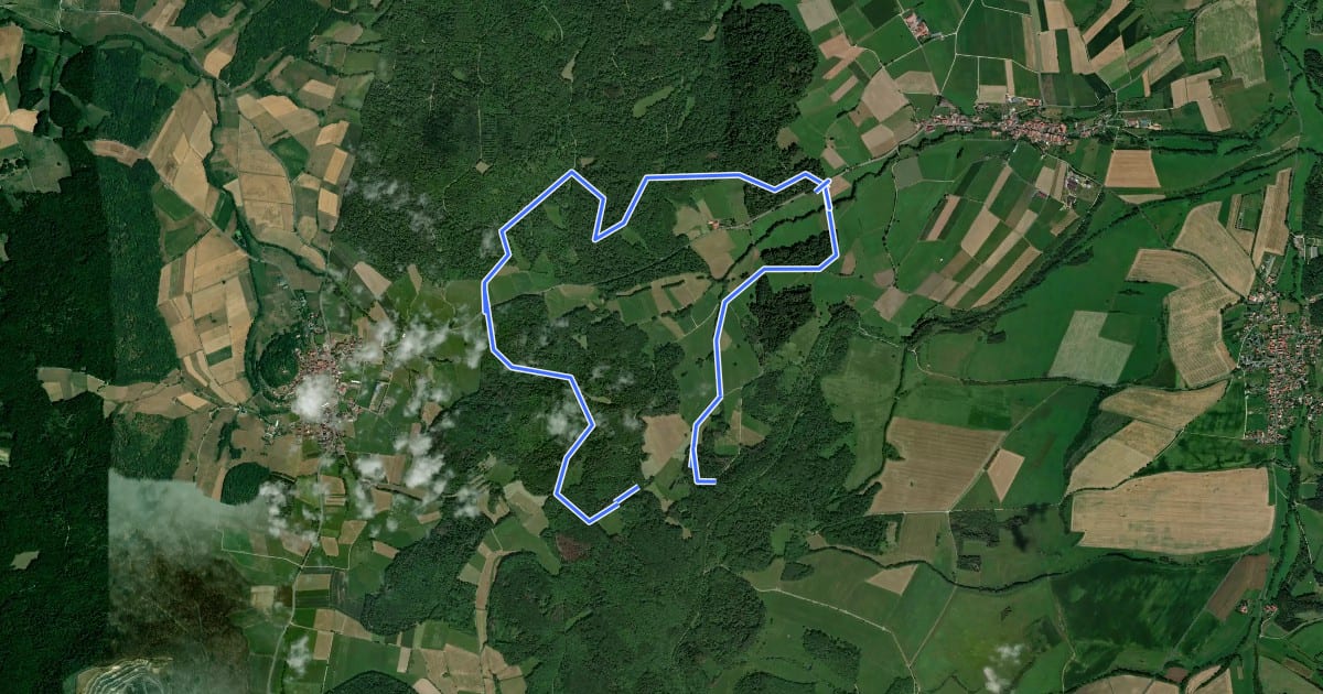 Маршрут Rundweg 1, Setzelbach на спутниковом снимке