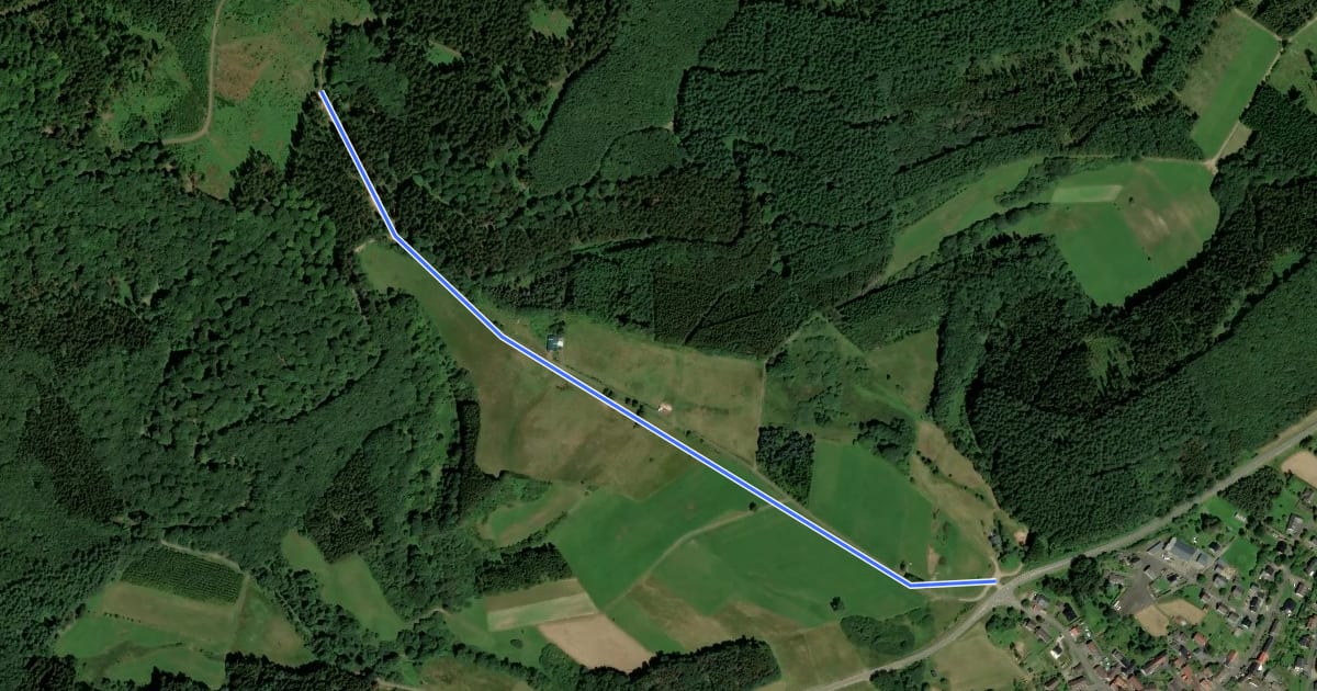 Маршрут Rundweg 1 Wallenborn на спутниковом снимке