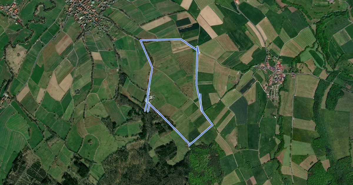Маршрут Rundweg 10, Gänskutte, Lahrbach (Tann) на спутниковом снимке