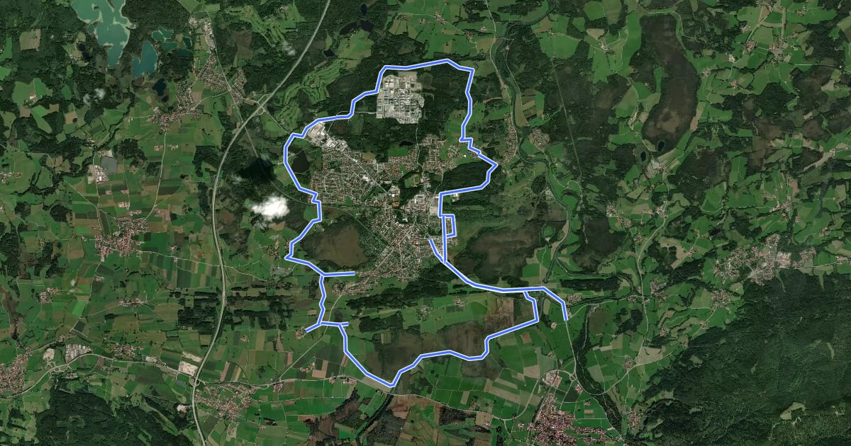 Маршрут Rundweg 15 на спутниковом снимке