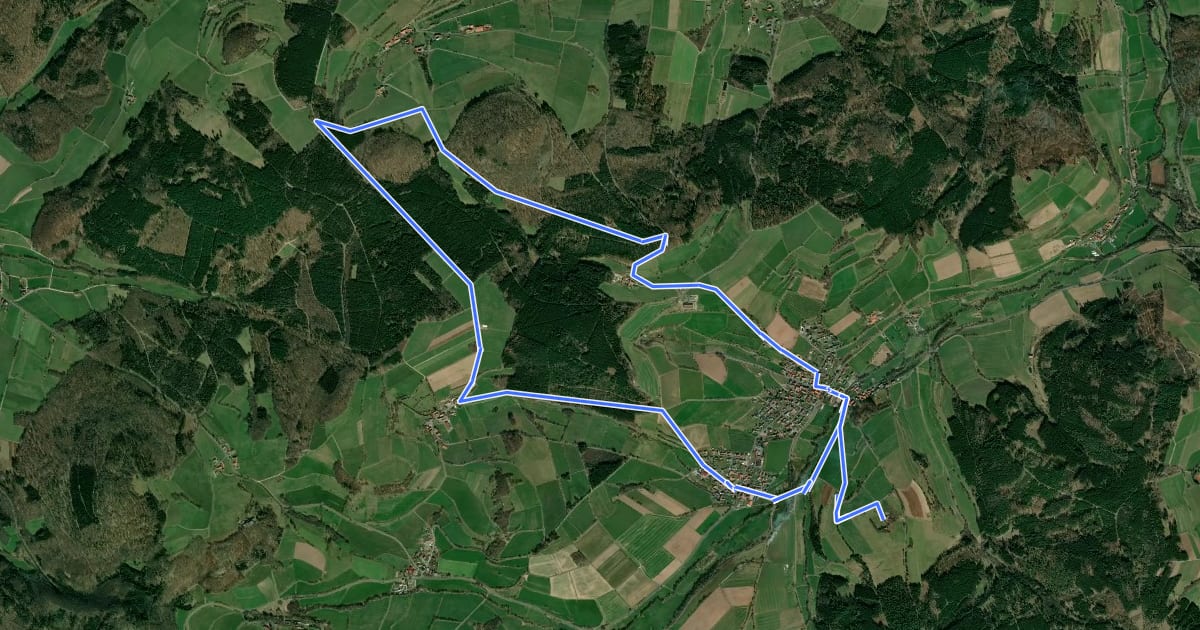 Маршрут Rundweg 19, Eckweisbach на спутниковом снимке