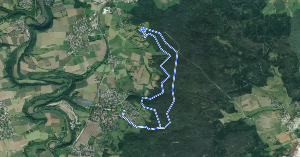 Маршрут Rundweg 2 на спутниковом снимке