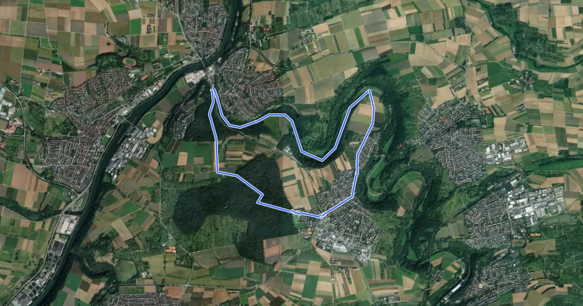 Маршрут Rundweg 2 на спутниковом снимке
