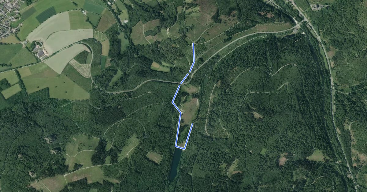 Маршрут Rundweg 2 Brilon-Wald на спутниковом снимке