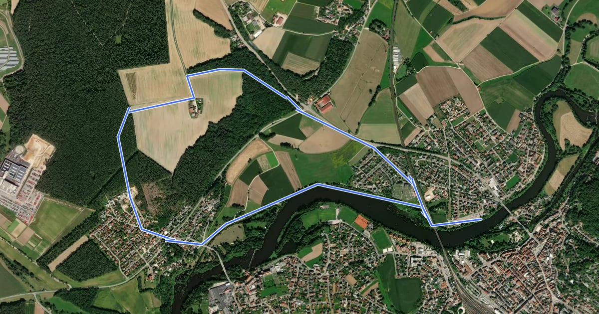 Маршрут Rundweg 2 "Karlheinz-Bink-Weg" на спутниковом снимке