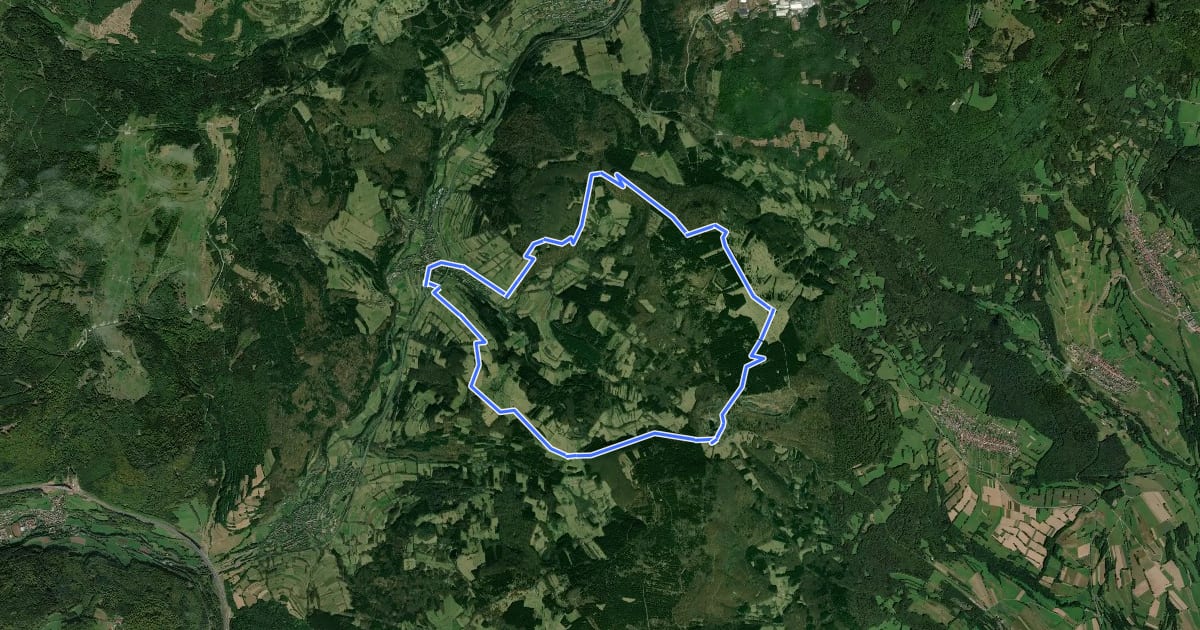 Маршрут Rundweg 2 Lösershag - Wildflecken - Rhön на спутниковом снимке