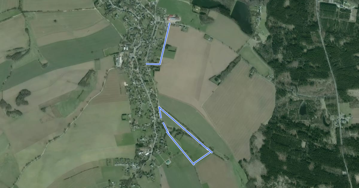 Маршрут Rundweg 2 (Langenau) на спутниковом снимке