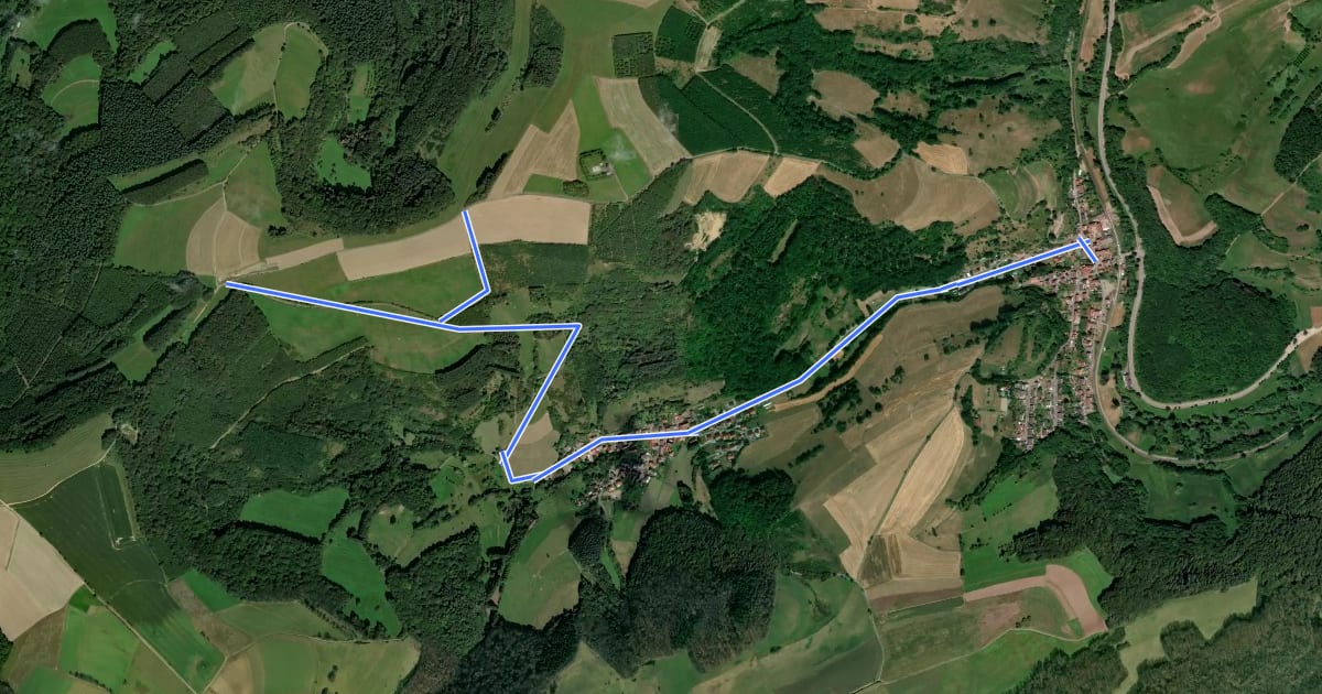 Маршрут Rundweg 2 Sulzbachtal und Olsbrücken на спутниковом снимке