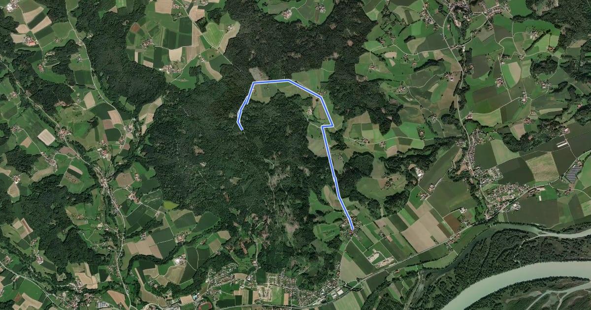 Маршрут Rundweg 3 Panoramaweg на спутниковом снимке
