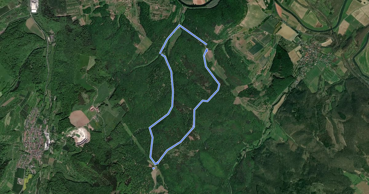 Маршрут Rundweg 4 на спутниковом снимке