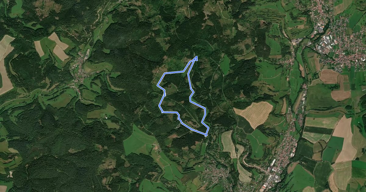 Маршрут Rundweg 5 на спутниковом снимке