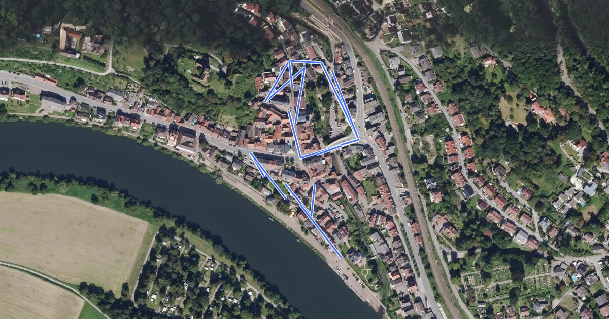 Маршрут Rundweg на спутниковом снимке