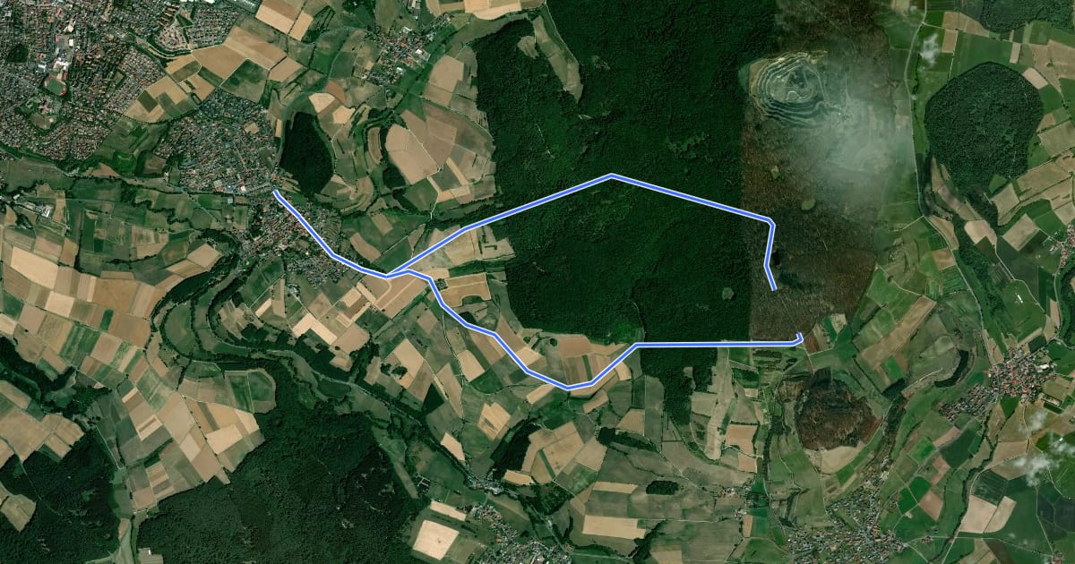 Маршрут Rundweg 7, Mackenzell на спутниковом снимке