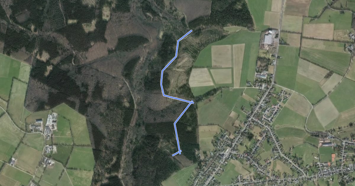 Маршрут Rundweg 7b Vossenack на спутниковом снимке
