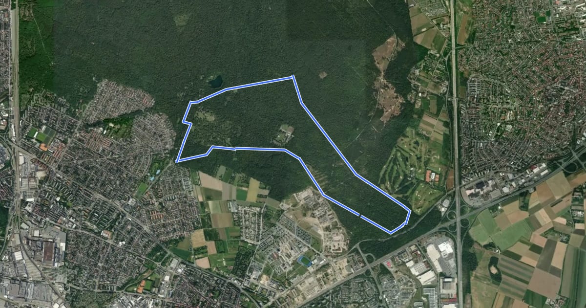 Маршрут Rundweg 8, Vogelstangweg на спутниковом снимке