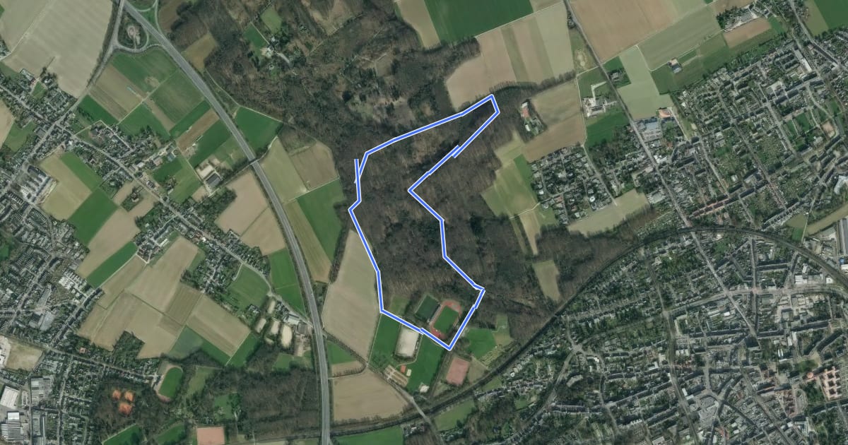Маршрут Rundweg A1 Bismarkturm на спутниковом снимке