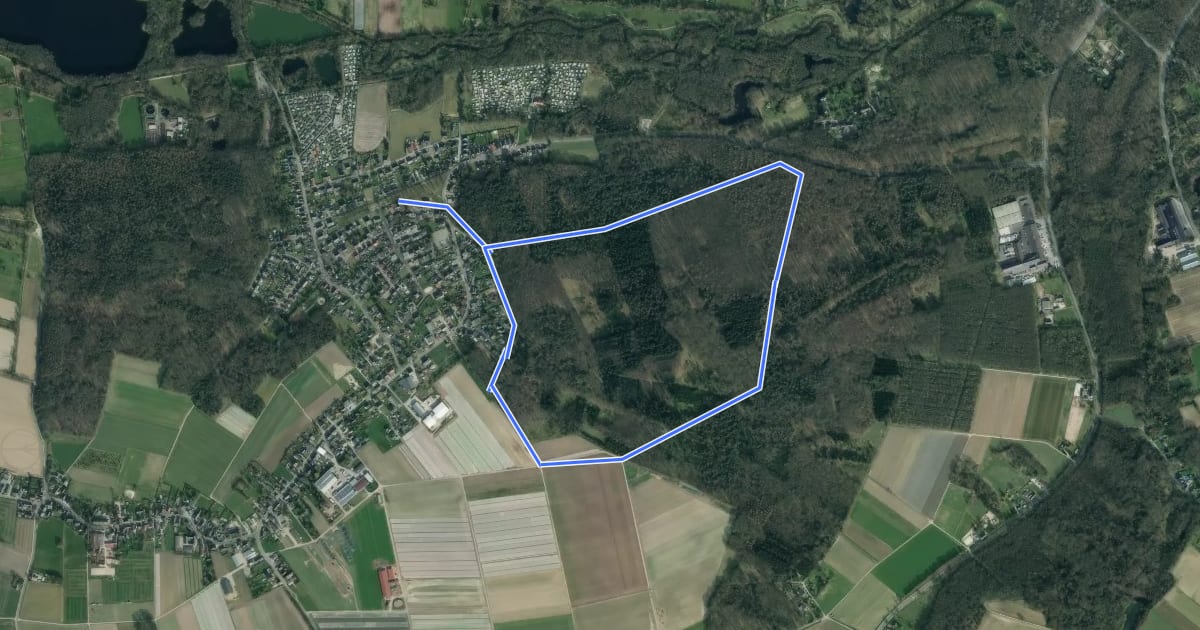 Маршрут Rundweg A1 Dilborner Wald на спутниковом снимке