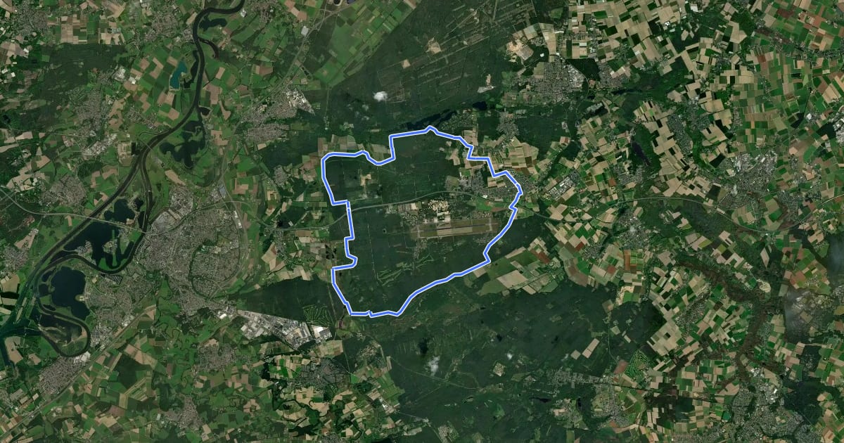 Маршрут Rundweg A12 Grenzwald на спутниковом снимке