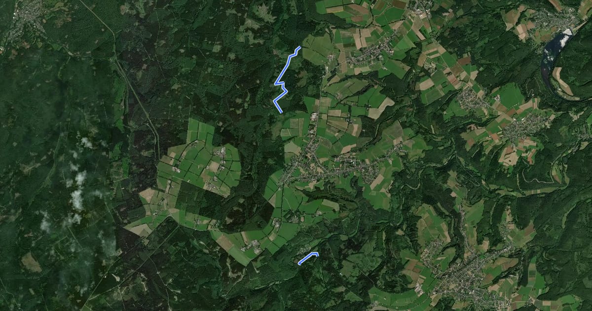 Маршрут Rundweg A2 Hürtgenwald на спутниковом снимке
