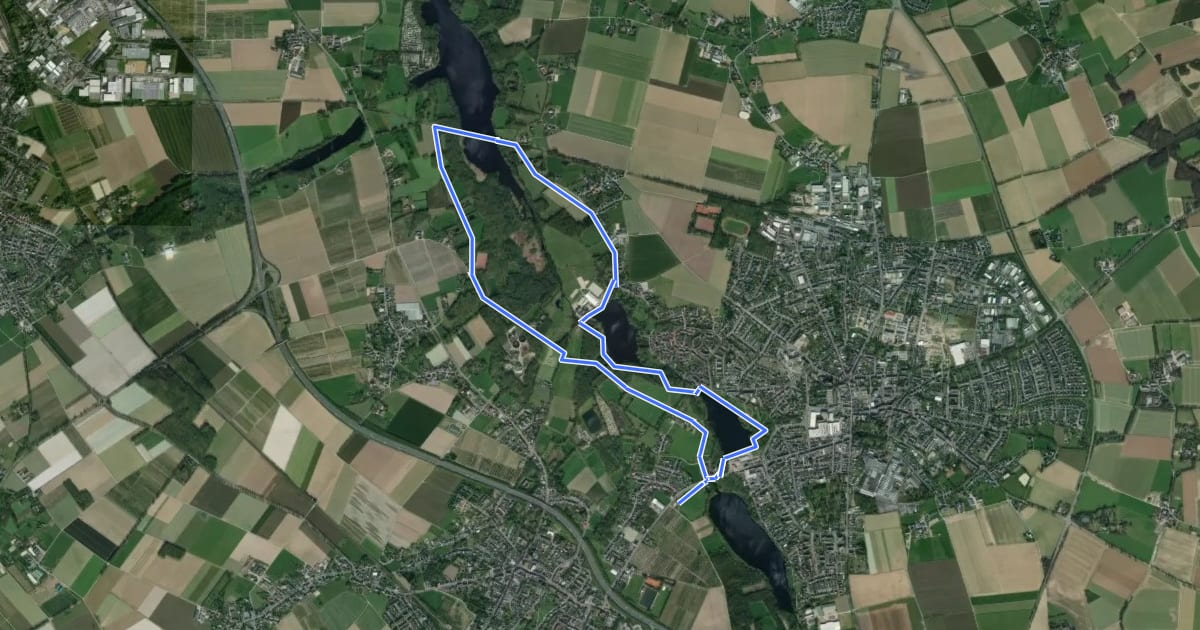 Маршрут Rundweg A2 Windmühlenbruch на спутниковом снимке