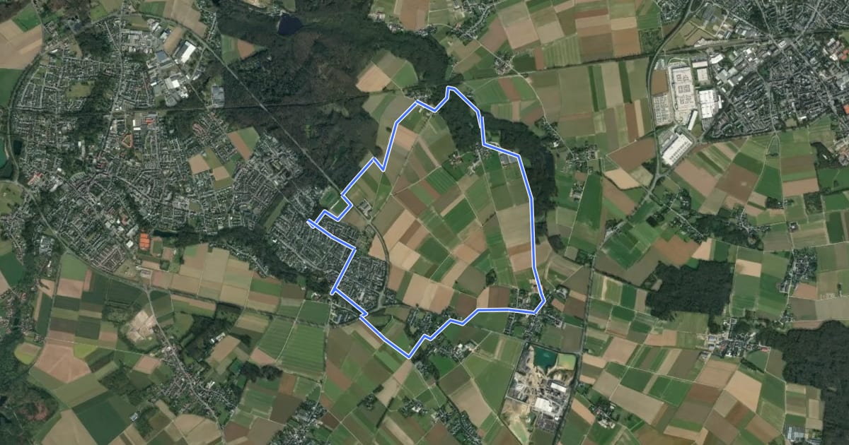 Маршрут Rundweg A3 Beecker Wald на спутниковом снимке