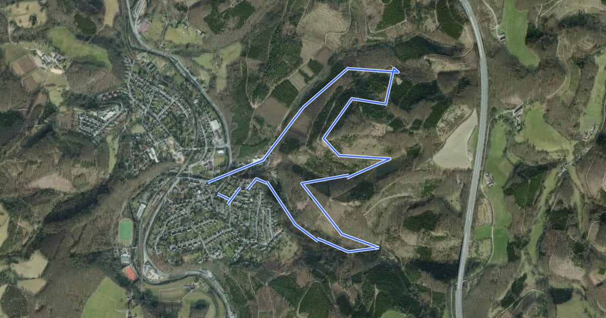 Маршрут Rundweg A3 Denkmalweg (Dahl) на спутниковом снимке