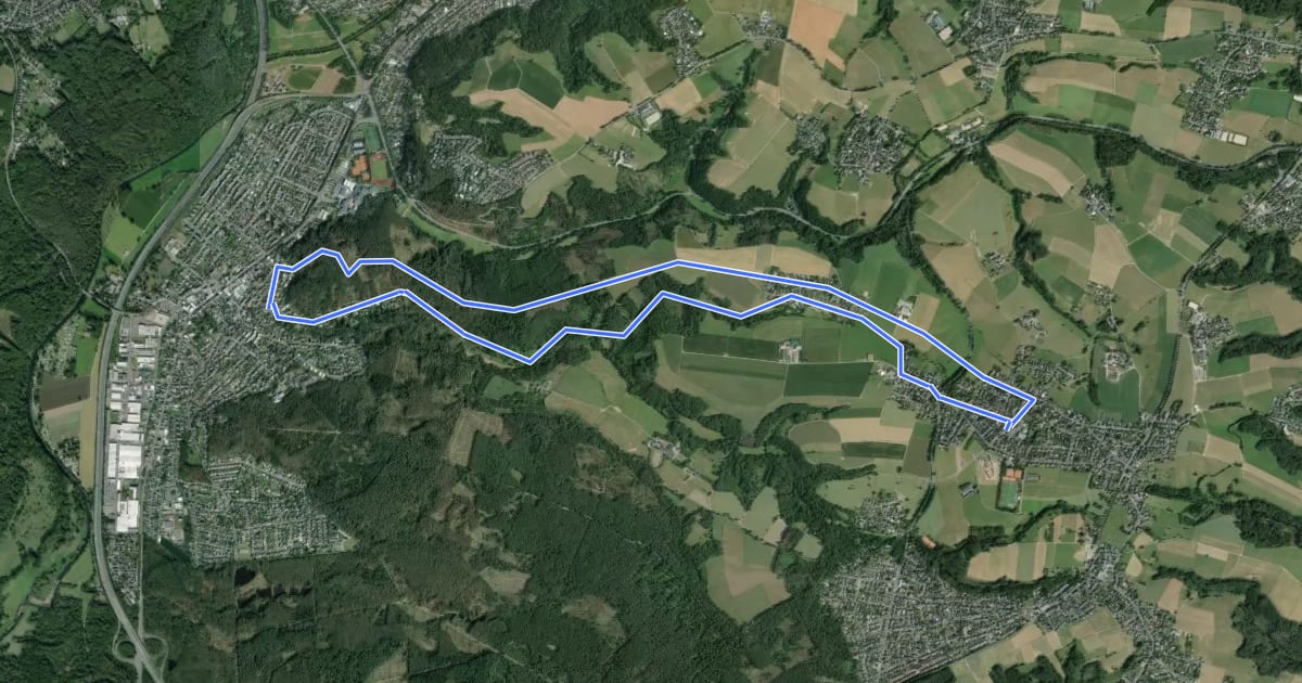 Маршрут Rundweg A3 (Lohmar-Birk) на спутниковом снимке