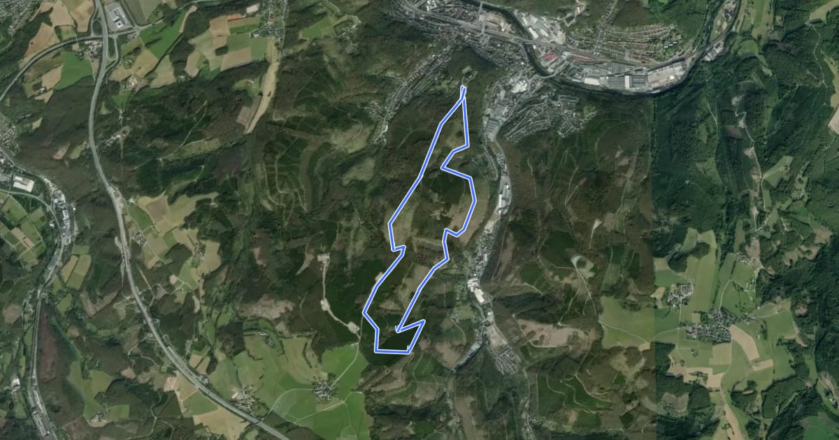 Маршрут Rundweg A3 Oberförster-Pfahl-Weg (Hohenlimburg) на спутниковом снимке