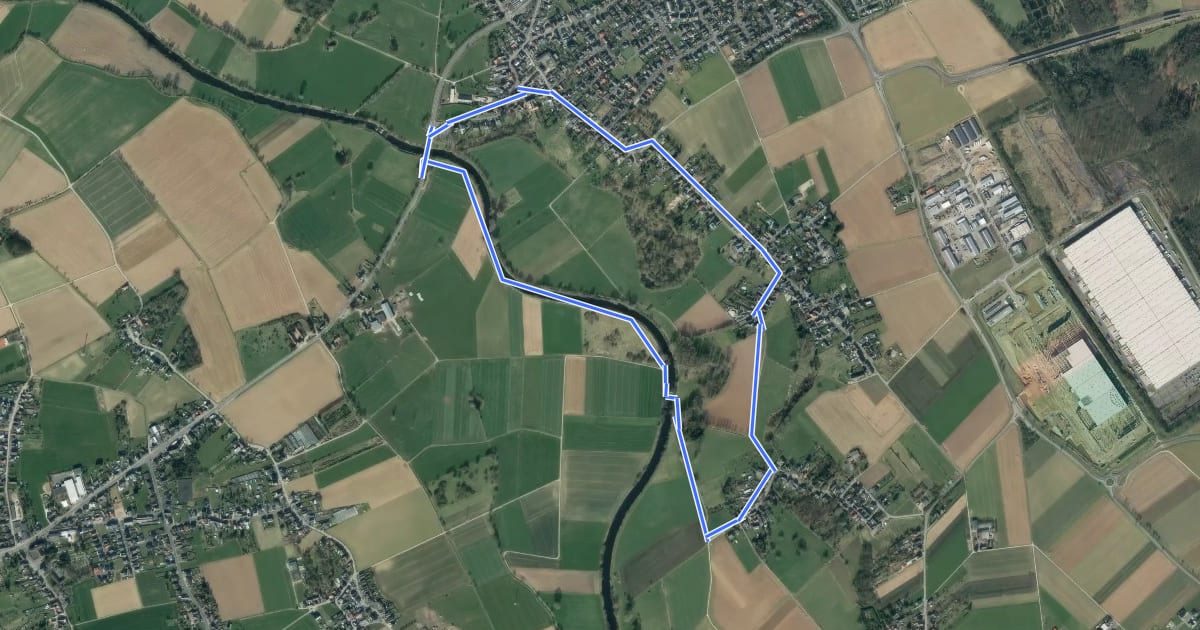 Маршрут Rundweg A4 Orsbeck на спутниковом снимке