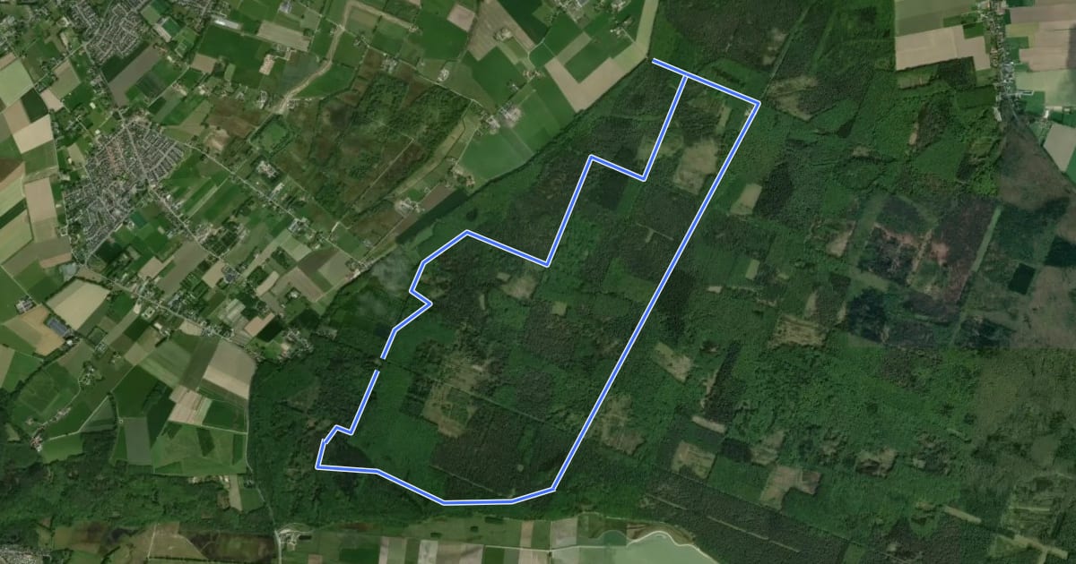 Маршрут Rundweg A5 Kranenburg на спутниковом снимке