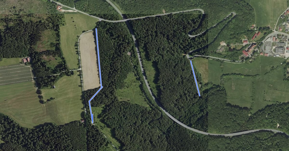 Маршрут Rundweg A6 Bad Driburg на спутниковом снимке