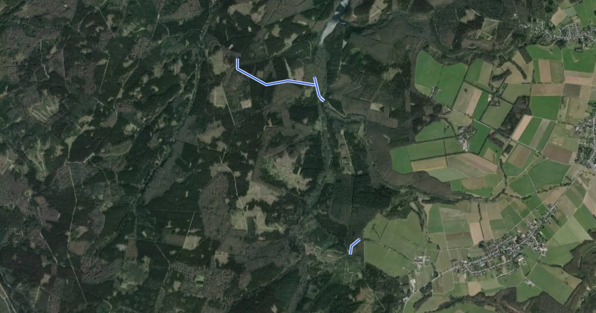 Маршрут Rundweg A6 Hürtgenwald на спутниковом снимке