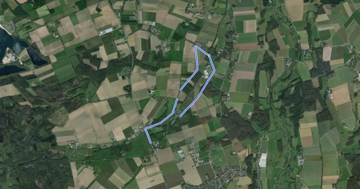 Маршрут Rundweg A6 Harzbecker Bruch на спутниковом снимке