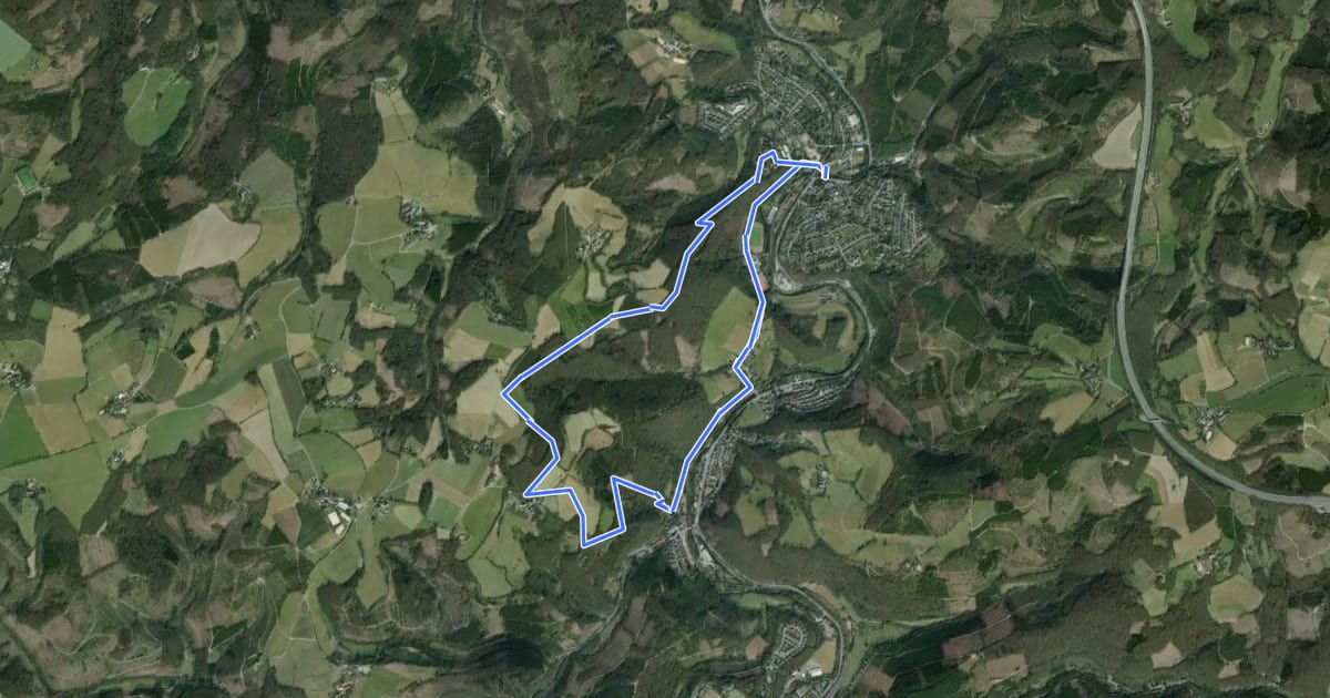Маршрут Rundweg A7 Höhenweg Links der Volme (Dahl) на спутниковом снимке