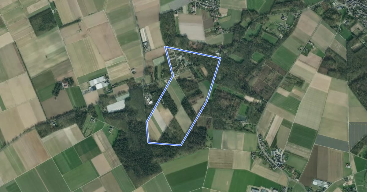 Маршрут Rundweg A9 Happelter Heide на спутниковом снимке