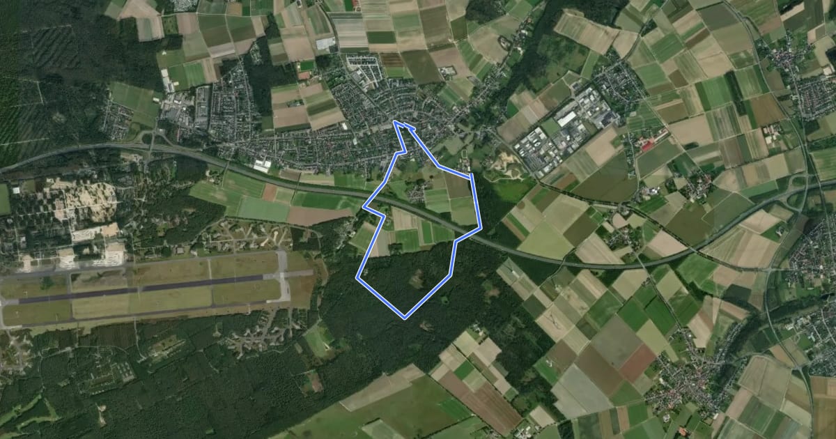 Маршрут Rundweg A9 Rurheide на спутниковом снимке