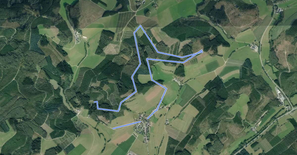 Маршрут Rundweg Altenvalbert = на спутниковом снимке