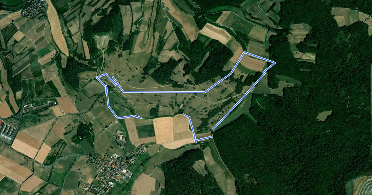 Маршрут Rundweg am Weinberg на спутниковом снимке
