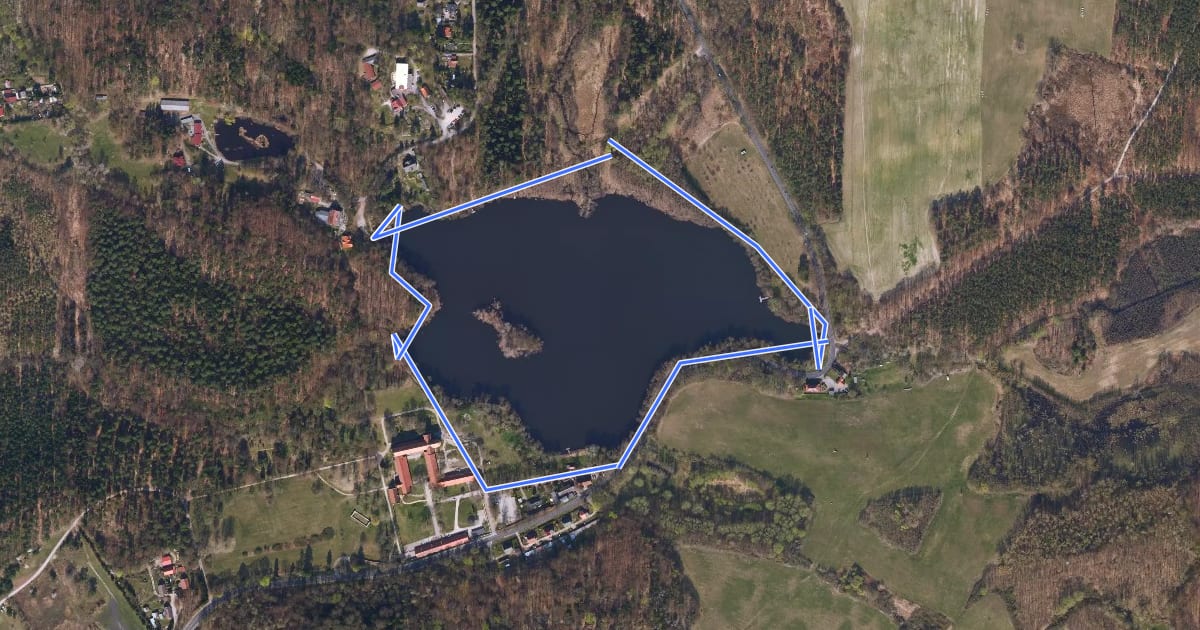 Маршрут Rundweg Amtssee на спутниковом снимке