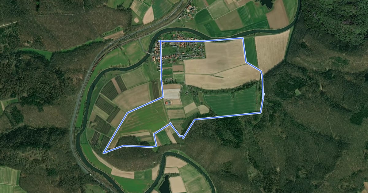 Маршрут Rundweg Andreaskapelle на спутниковом снимке