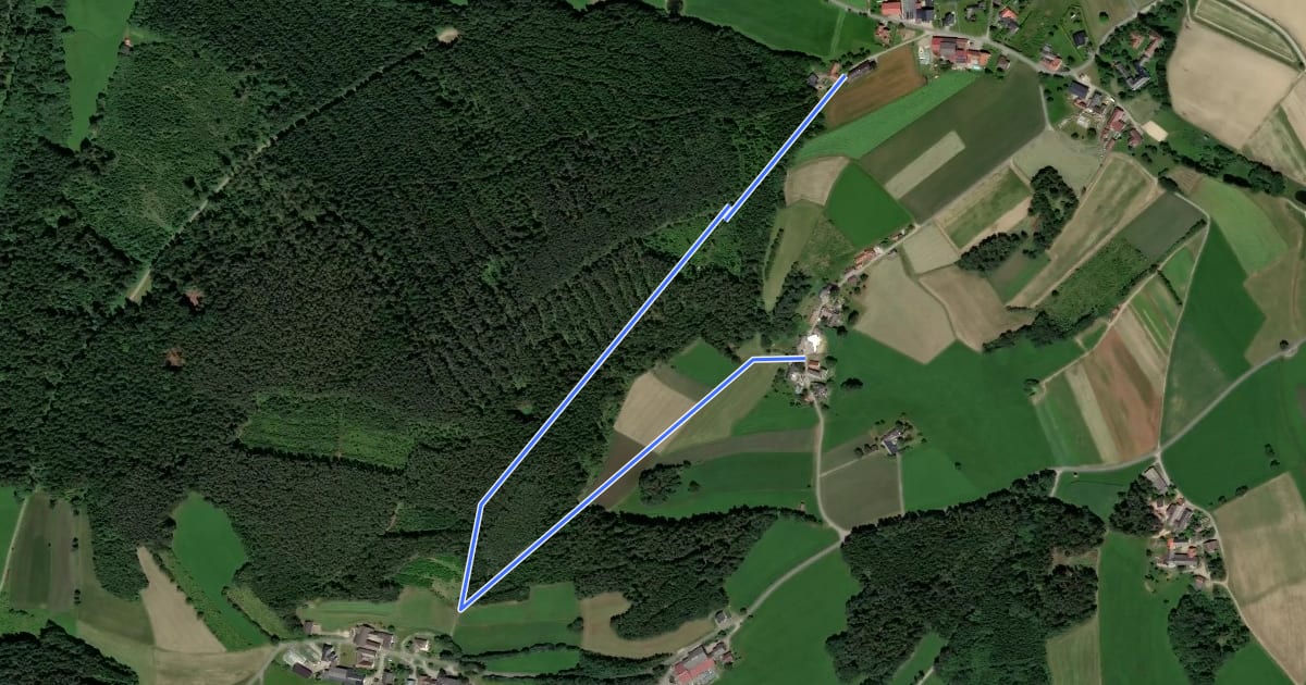 Маршрут Rundweg Arndorfer Leiten на спутниковом снимке