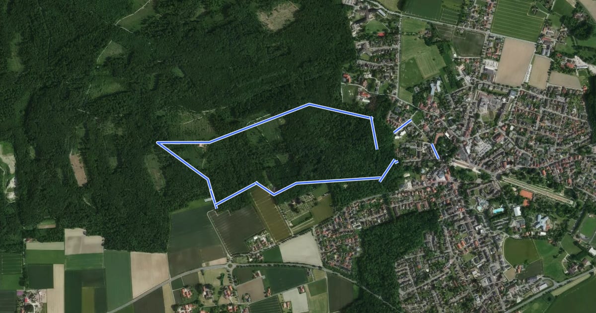 Маршрут Rundweg Aschendorfer Berg на спутниковом снимке
