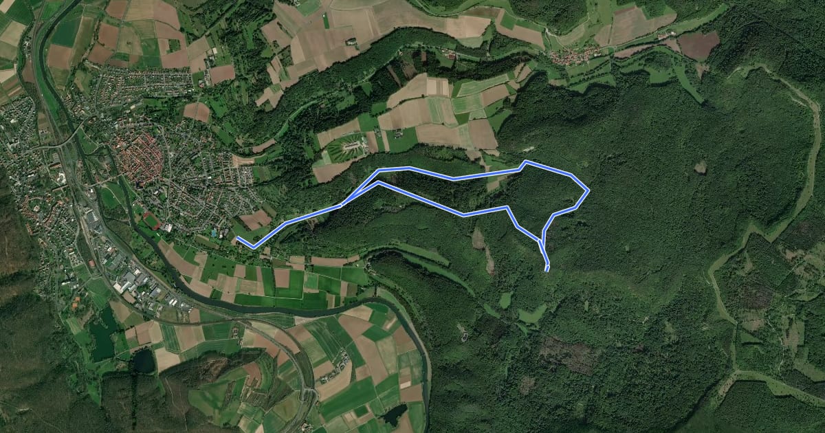 Маршрут Rundweg Ausbachtal на спутниковом снимке