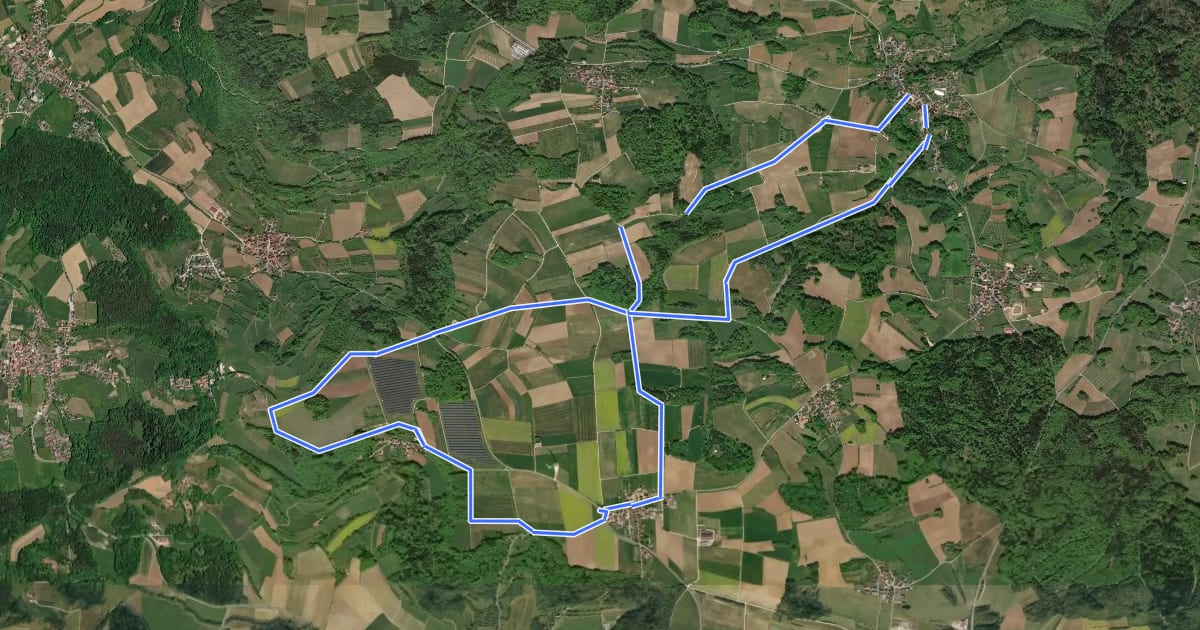 Маршрут Rundweg über Kasberg und Rangen на спутниковом снимке