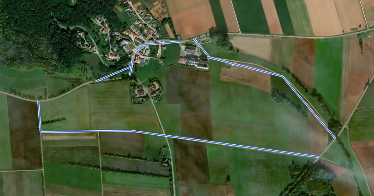 Маршрут Rundweg Bergen 2 на спутниковом снимке
