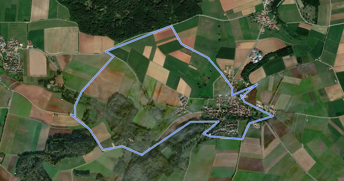 Маршрут Rundweg Bergen 4 на спутниковом снимке