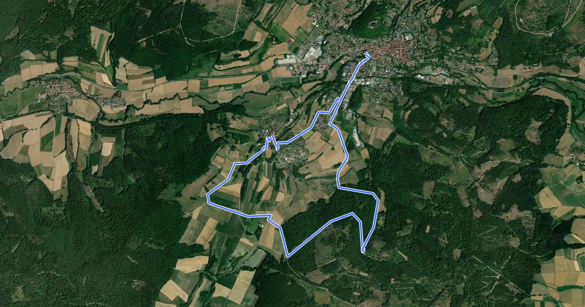 Маршрут Rundweg Bergheim на спутниковом снимке